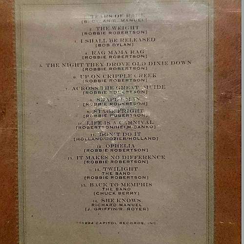 The Band : The best of Across The Great Divide : CD