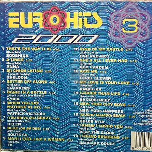 Euro Hits 2000 : Volume 3 : Various Artists : CD