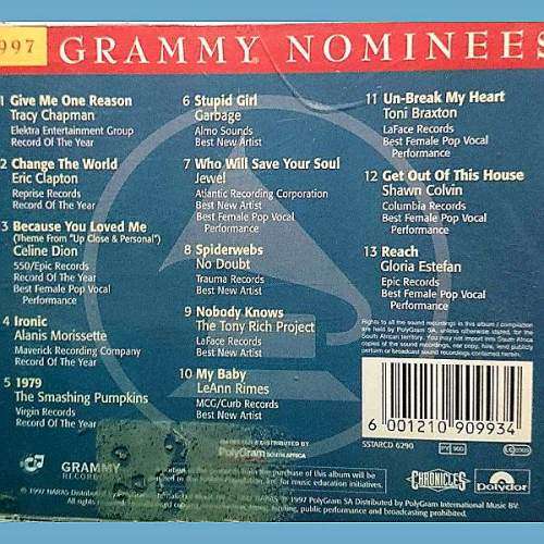 1997 Grammy Nominees : Various Artists : CD
