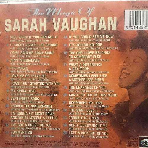 The Magic of Sarah Vaughan  (CD FOR SALE)