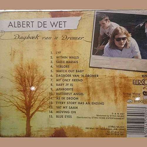 Albert De Wet : Dabboek van n Dromer (CD FOR SALE)