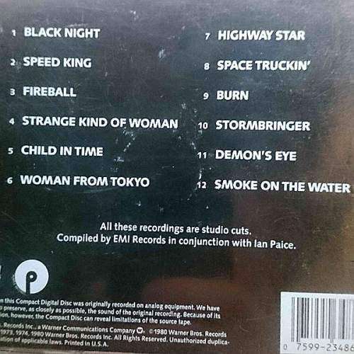 Deepest Purple : The Very Best of Deep Purple (CD FOR SALE)