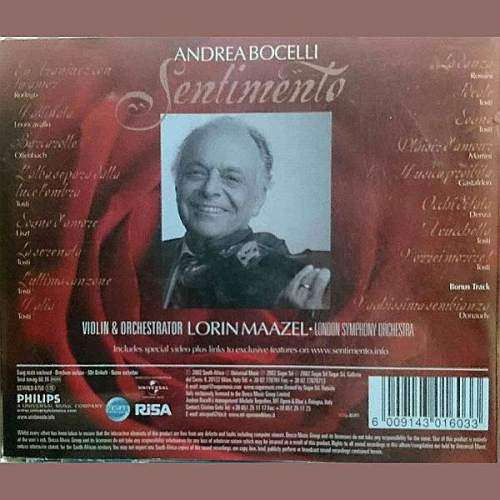 Andrea Bocelli: Sentimento : CD