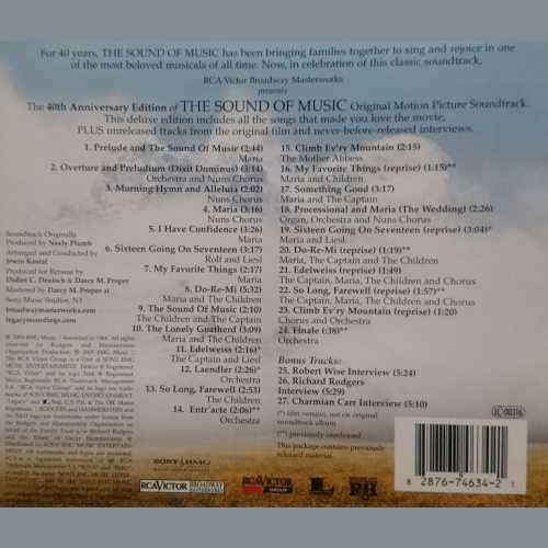 The Sound of Music : Original Soundtrack (CD FOR SALE)