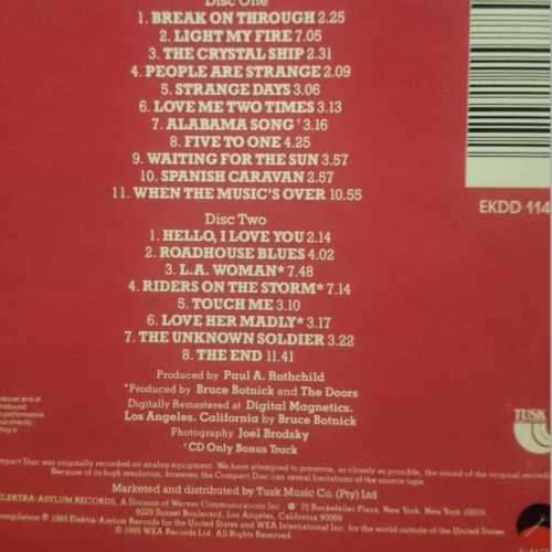 The Doors : The Best of : 2 CD Set (CD FOR SALE)