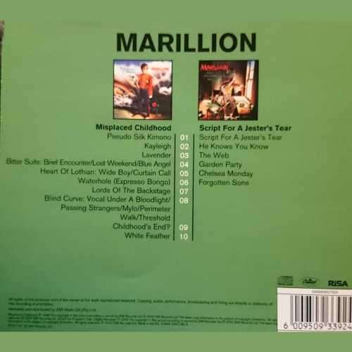 Marillion : 2 CD Set : Misplaced Childhood / Script for a Jesters Tear (CD FOR SALE)