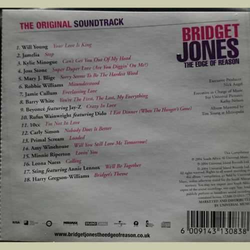 Bridget Jones : The Edge of Reason Soundtrack (CD FOR SALE)