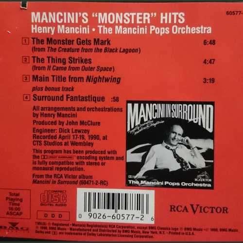 Mancini'c Monster Hits : Henry Mancini : The Mancini Pops Orchestra (CD FOR SALE)