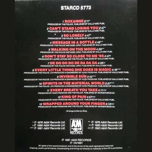 Police : Their Greatest Hits (CD FOR SALE)