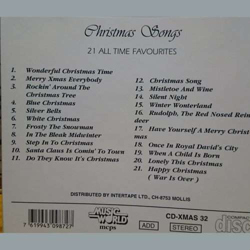 Christmas Songs : 21 All Time Favourites (CD FOR SALE)