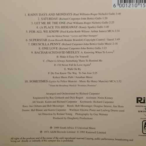 Carpenters :  (CD FOR SALE)