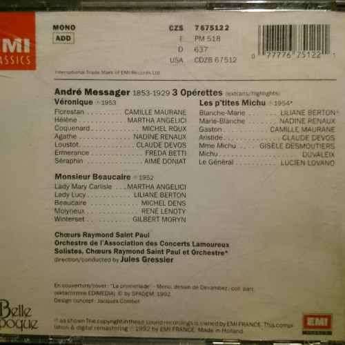 Messager : Veronique Monsieur Beaucaire Les P'tites Mich  : 2 CD Set (CD FOR SALE)