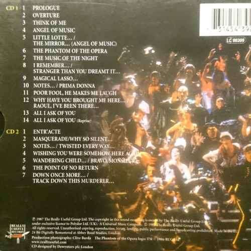 The Phantom of the Opera : Original Cast Recording : 2 CD Set : CD