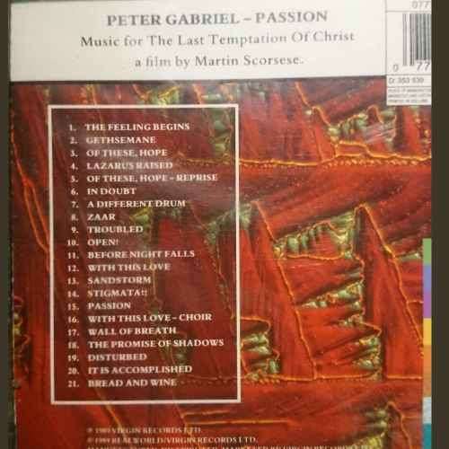 Peter Gabriel : Passion : Music from the Last Temptation of Christ : CD