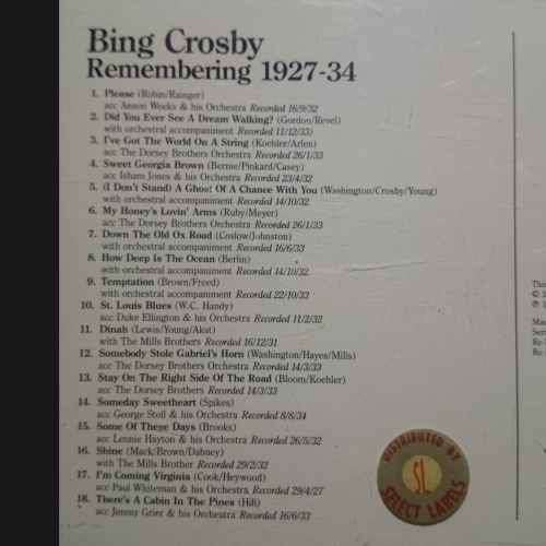 Bing Crosby : Remembering : CD