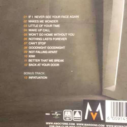 Maroon 5 : It Wont be Soon before long : CD