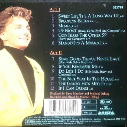 Barry Manilow : Live on Broadway : CD