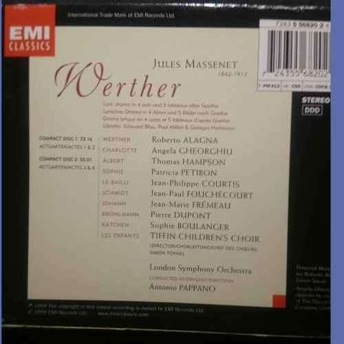Jules Massenet : Werther : Alagna : Gheorghiu : Pappano : 2 Cd Set : CD