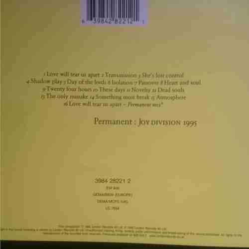 Joy Division : Permanent : Joy Division 1995 : CD