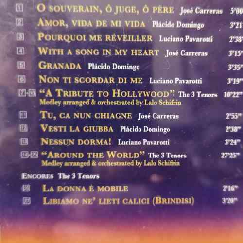 The 3 Tenors in Concert 1994 : Carreras Domingo Pavarotti with Mehta (CD FOR SALE)