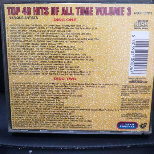 Top 40 Hits of All Time Vaolume Three : Various Artists  : 2 Cd Set : CD