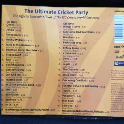 the Ultimate cricket party : official Souvenir album of ICC Cricket World Cup 2003 : 2 CD Set : CD