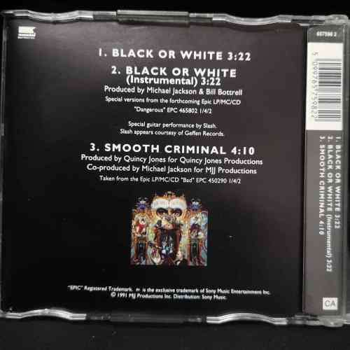 Michael Jackson : Black or White : CD Single : CD