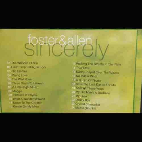 Foster and Allen : Sincerely : CD