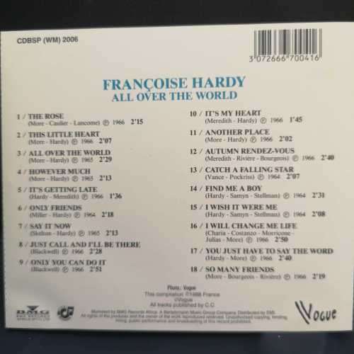 Francoise Hardy : All over the world : CD