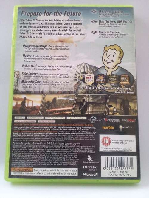 Fallout 3 Xbox 360 game