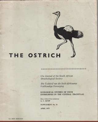 The Ostrich ( The Journal of the South African Ornithology Society) 3 copies