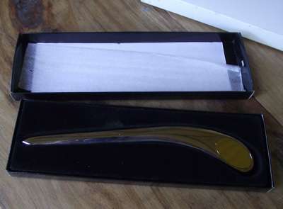 Retro Letter Opener (Silver & Gold Metal)