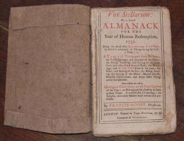 RARE: VOX STELLARUM: OR, A LOYAL ALMANACK FOR THE YEAR OF HUMAN REDEMPTION 1751