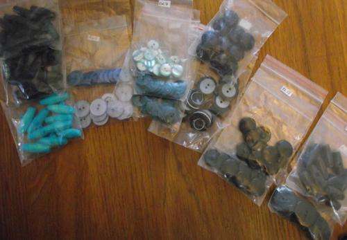 Blue or Black or Green Buttons Packs of 10