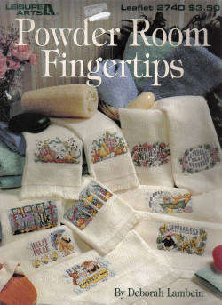 "Powder Room Fingertips" by Deborah Lambein Leisure Arts Leaflet # 2740 Cross Stitch Chart
