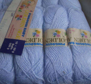 WOOL SALE Pingouin Baby Golden Age Wool 50g Baby Blue