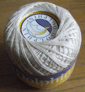 Dolphin # 5 Crochet Cotton Natural