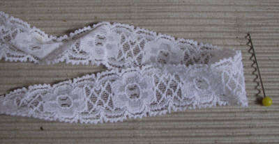 SPECIAL : Stretchy Lace White 2 - 22mm wide