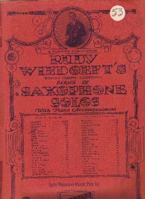 Rudy Wiedoeft's Series of Saxophone Solos (Velma)