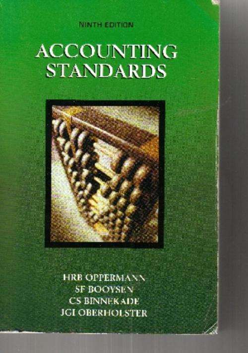 Accounting Standards by Oppermann, Booysen, Binnekade & Oberholster
