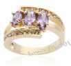 Fancy New Lady's Amethyst 10KT Yellow Gold Filled Ring Size 8 or Q Hot