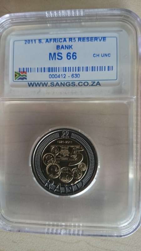 MS 66 Sangs Grade 2011 R5 Coin 90 years
