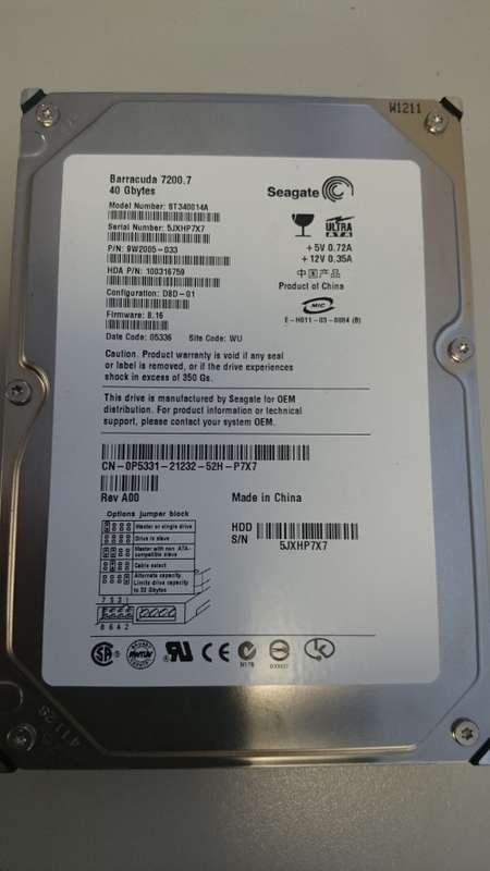 40GB Seagate IDE Desktop Hard Drive
