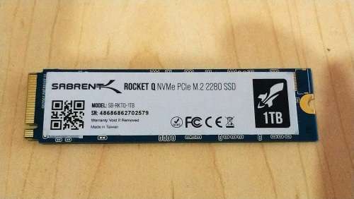 1TB Nvme SSD Sabrent Rocket Q PCIe M.@ 2280 SSD