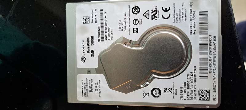 500GB Seagate 2.5" Hard Drive