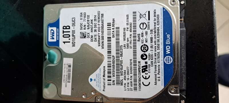 1TB Western Digital Blue 2.5" Hard Drive
