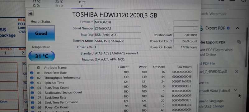 Toshiba 2TB 3.5" Desktop Hard Drive