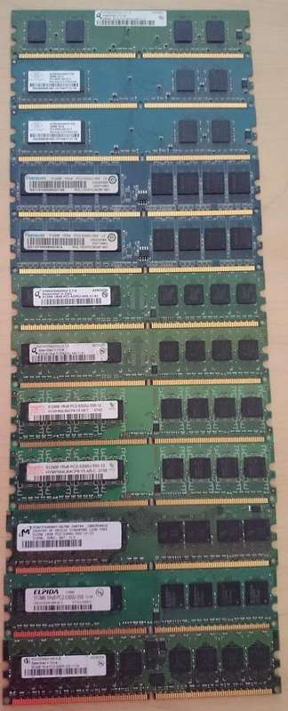 Desktop Ram Bundle 25 x Mixed Ram Modules