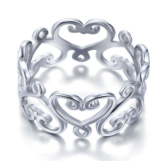 Real Solid 925 Sterling Silver Wedding Ring Band Size 6