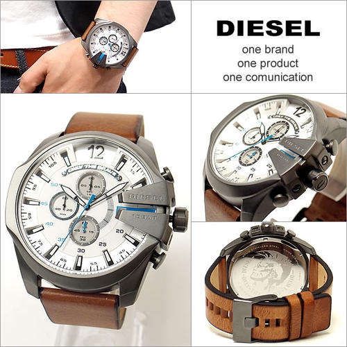 Diesel Men's DZ4280 Diesel Chief Series Analog Display Analog Quartz Brown Watch